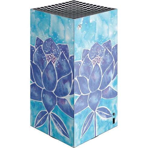 Blue Lotus by Cat Coq XBox Series X Digital Edition Console Skin